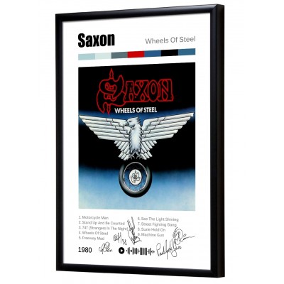 Saxon "Wheels of Steel" album print