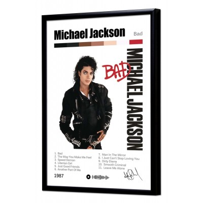 Michael Jackson "Bad" album print