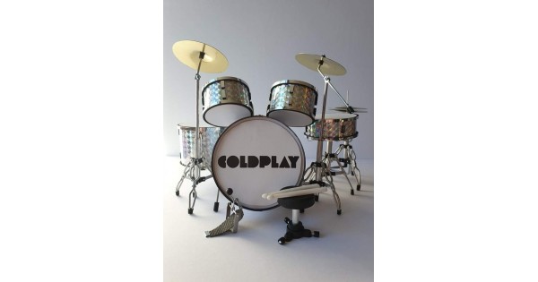 Coldplay Miniature Drum kit logo