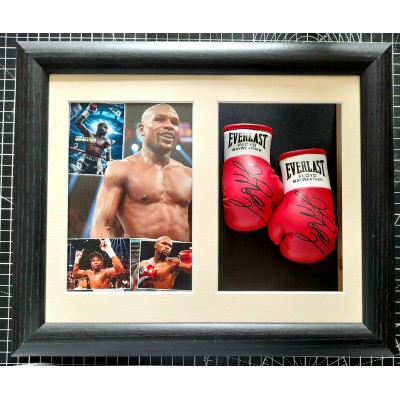 Floyd May weather Miniature Framed Boxing Gloves