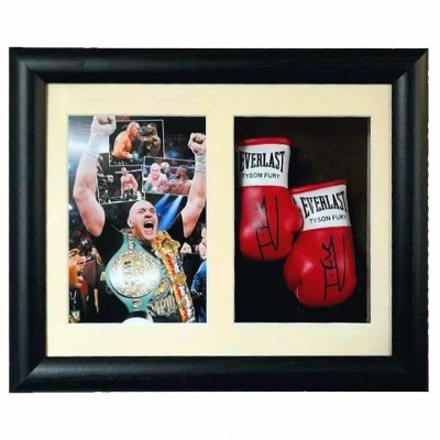 Tyson Fury Miniature Framed Boxing Gloves