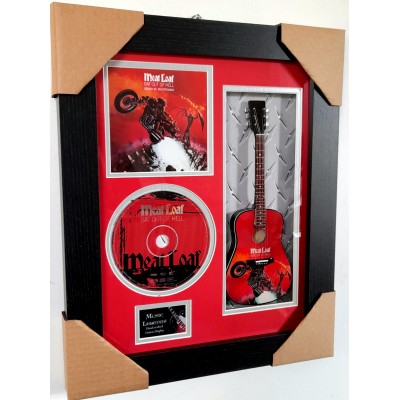 Meatloaf Bat Out Of Hell Miniature 10" Guitar & CD/Sleeve Framed Presentation