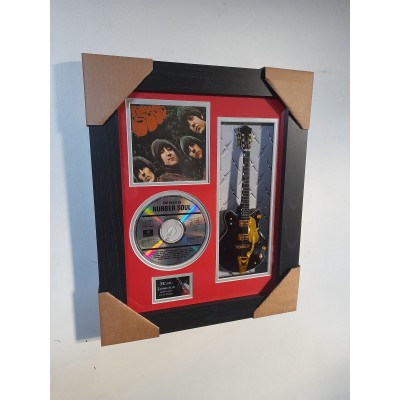The Beatles Rubber Soul Miniature 10" Guitar & CD/Sleeve Framed Presentation