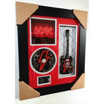 AC/DC Power Up! Miniature 10" Guitar & CD/Sleeve Framed Presentation