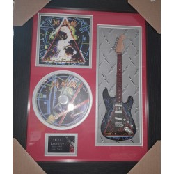 Def Leppard Miniature 10" Guitar & CD/Sleeve Framed Presentation