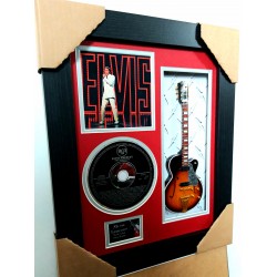 Elvis NBC Special Miniature 10" Guitar & CD/Sleeve Framed Presentation