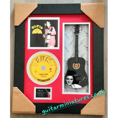 Elvis At Sun Miniature 10" Guitar & CD/Sleeve Framed Presentation