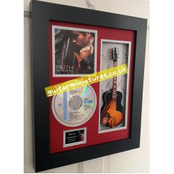 George Michael Faith Miniature 10" Guitar & CD/Sleeve Framed Presentation