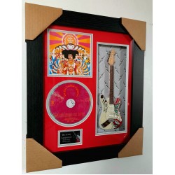 Jimi Hendrix Miniature 10" Guitar & CD/Sleeve Framed Presentation