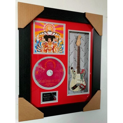 Jimi Hendrix Miniature 10" Guitar & CD/Sleeve Framed Presentation