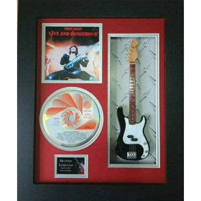 Thin Lizzy Live Miniature 10" Guitar & CD/Sleeve Framed Presentation