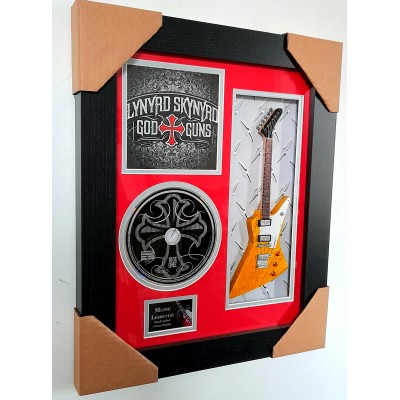 Lynyrd Skynyrd God & Guns Miniature 10" Guitar & CD/Sleeve Framed Presentation