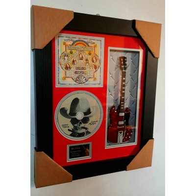 Lynyrd Skynyrd Second Helping Miniature 10" Guitar & CD/Sleeve Framed Presentation
