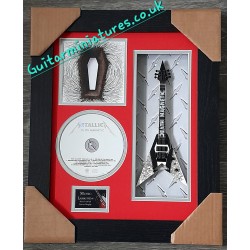 Metallica Death Magnetic Miniature 10" Guitar & CD/Sleeve Framed Presentation