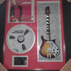 Tom Petty Miniature 10" Guitar & CD/Sleeve Framed Presentation