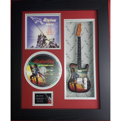 Status Quo Army Now Miniature 10" Guitar & CD/Sleeve Framed Presentation