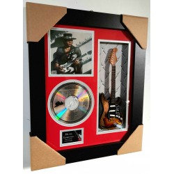 Stevie Ray Vaughan Miniature 10" Guitar & CD/Sleeve Framed Presentation