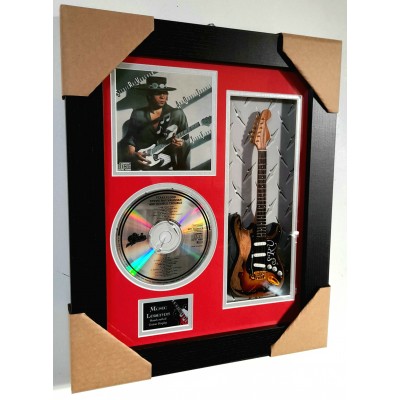 Stevie Ray Vaughan Miniature 10" Guitar & CD/Sleeve Framed Presentation