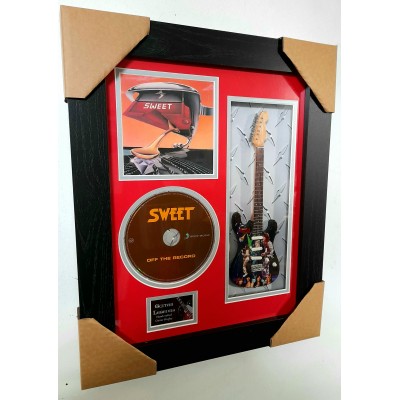 Sweet Off The Record Miniature 10" Guitar & CD/Sleeve Framed Presentation