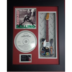 The Clash London Calling Miniature 10" Guitar & CD/Sleeve Framed Presentation
