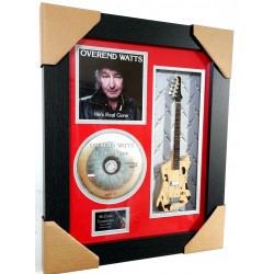 Pete Overend Watts Miniature 10" Guitar & CD/Sleeve Framed Presentation