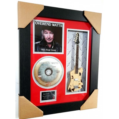 Pete Overend Watts Miniature 10" Guitar & CD/Sleeve Framed Presentation