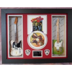 Status Quo Piledriver Double Mini Guitar, CD & Plectrum Presentation 