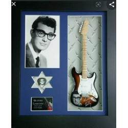 Buddy Holly Framed Guitar & Plectrum Presentation