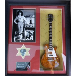 Marc Bolan T Rex Framed Guitar & Plectrum Presentation