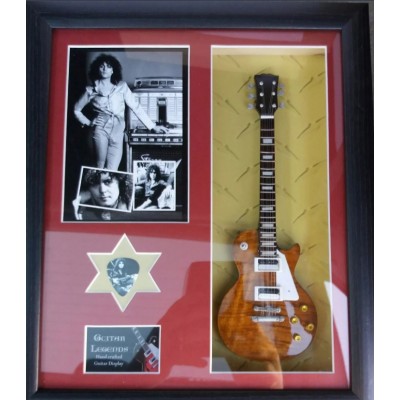 Marc Bolan T Rex Framed Guitar & Plectrum Presentation