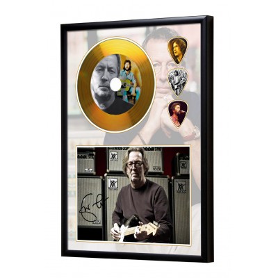 Eric Clapton Gold Look CD & Plectrum Display