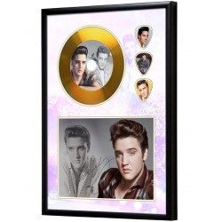 Elvis 50s Gold Look CD & Plectrum Display