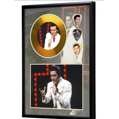 Elvis 68 Comeback Gold Look CD & Plectrum Display