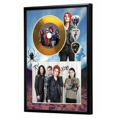 My Chemical Romance Gold Look CD & Plectrum Display