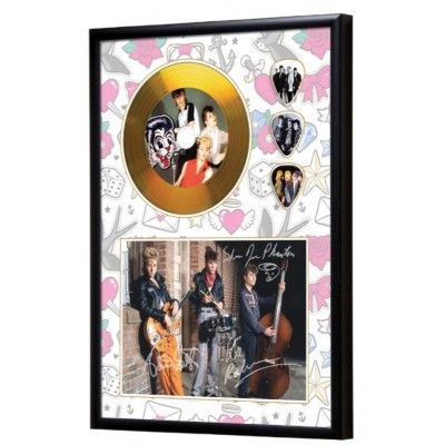 Stray Cats Gold Look CD & Plectrum Display