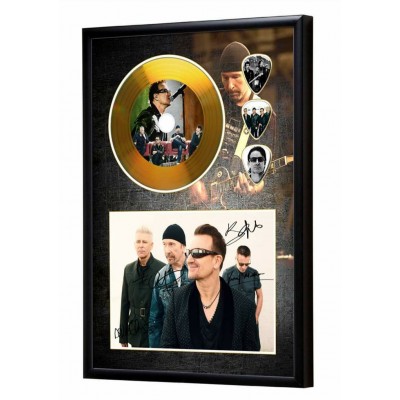 U2 Gold Look CD & Plectrum Display