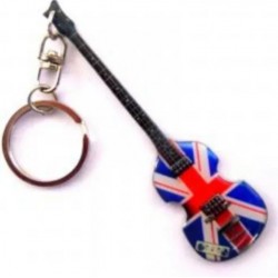Paul McCartney Stainless Steel Union Jack 10cm Guitar Key Ring