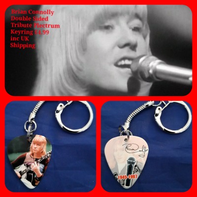 The Sweet Brian Connolly Double Sided Tribute Plectrum Keyring