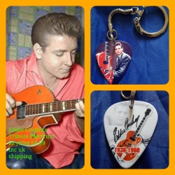 Eddie Cochran Double Sided Tribute Plectrum Keyring