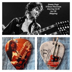 Jimmy Page Led Zeppelin Double Sided Tribute Plectrum Keyring