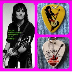 Joan Jett Double Sided Tribute Plectrum Keyring