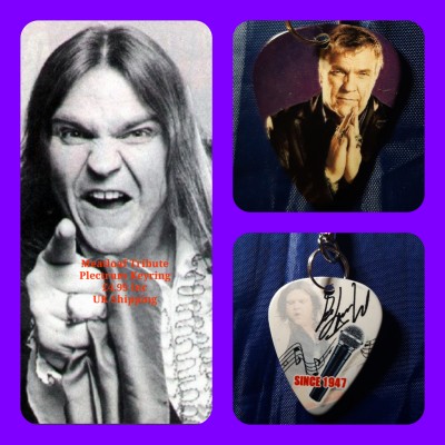 Meatloaf Double Sided Tribute Plectrum Keyring