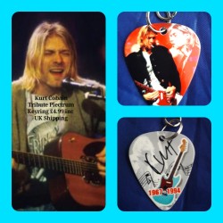 Kurt Cobain Nirvana Double Sided Tribute Plectrum Keyring