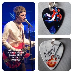 Noel Gallagher Double Sided Tribute Plectrum Keyring