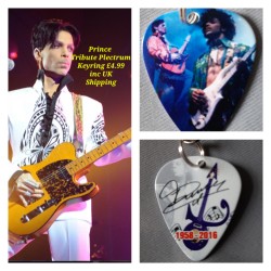 Prince Double Sided Tribute Plectrum Keyring