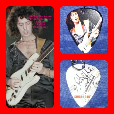 Richie Blackmore Double Sided Tribute Plectrum Keyring
