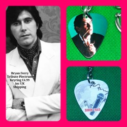 Bryan Ferry Roxy Music Double Sided Tribute Plectrum Keyring