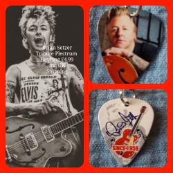 Stray Cats Setzer Double Sided Tribute Plectrum Keyring