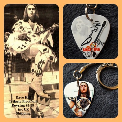Slade Dave Hill Double Sided Tribute Plectrum Keyring