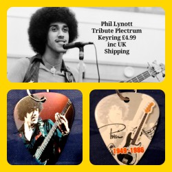 Phil Lynott Double Sided Tribute Plectrum Keyring